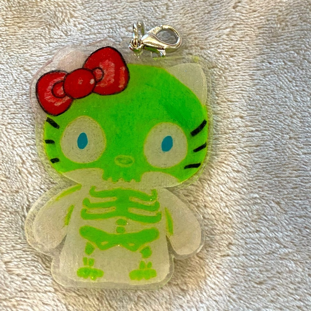Hello Kitty inspired skeleton 🩻 Zombie 🧟‍♀️ charm